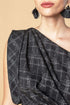 Daphne Top - Silver Plaid
